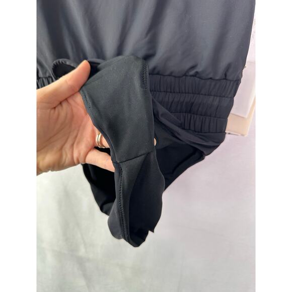 Good American Waist Framer Swimsuit Drawstring Sexy Black One Piece SMALL 1 NEW - Picture 4 of 8